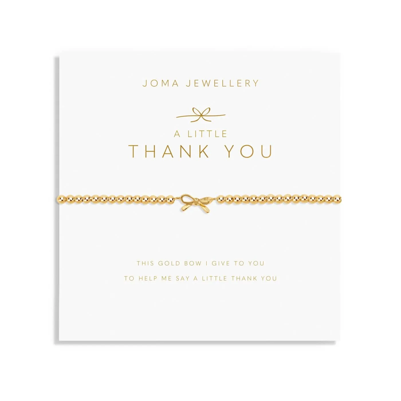 A Little Thank You Gold Plated Bracelet 8223 Joma Jewellery