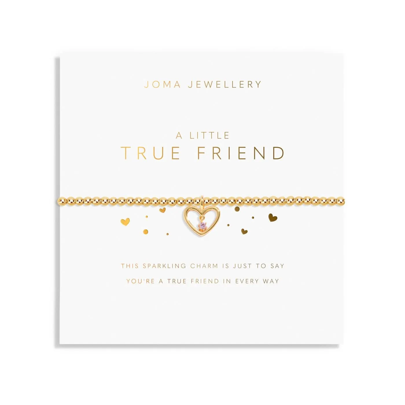 A Little True Friend Gold Plated Bracelet 8214 Joma Jewellery