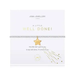 A Little Well Done! Silver 17.5cm Stretch Bracelet 3791 Joma Jewellery