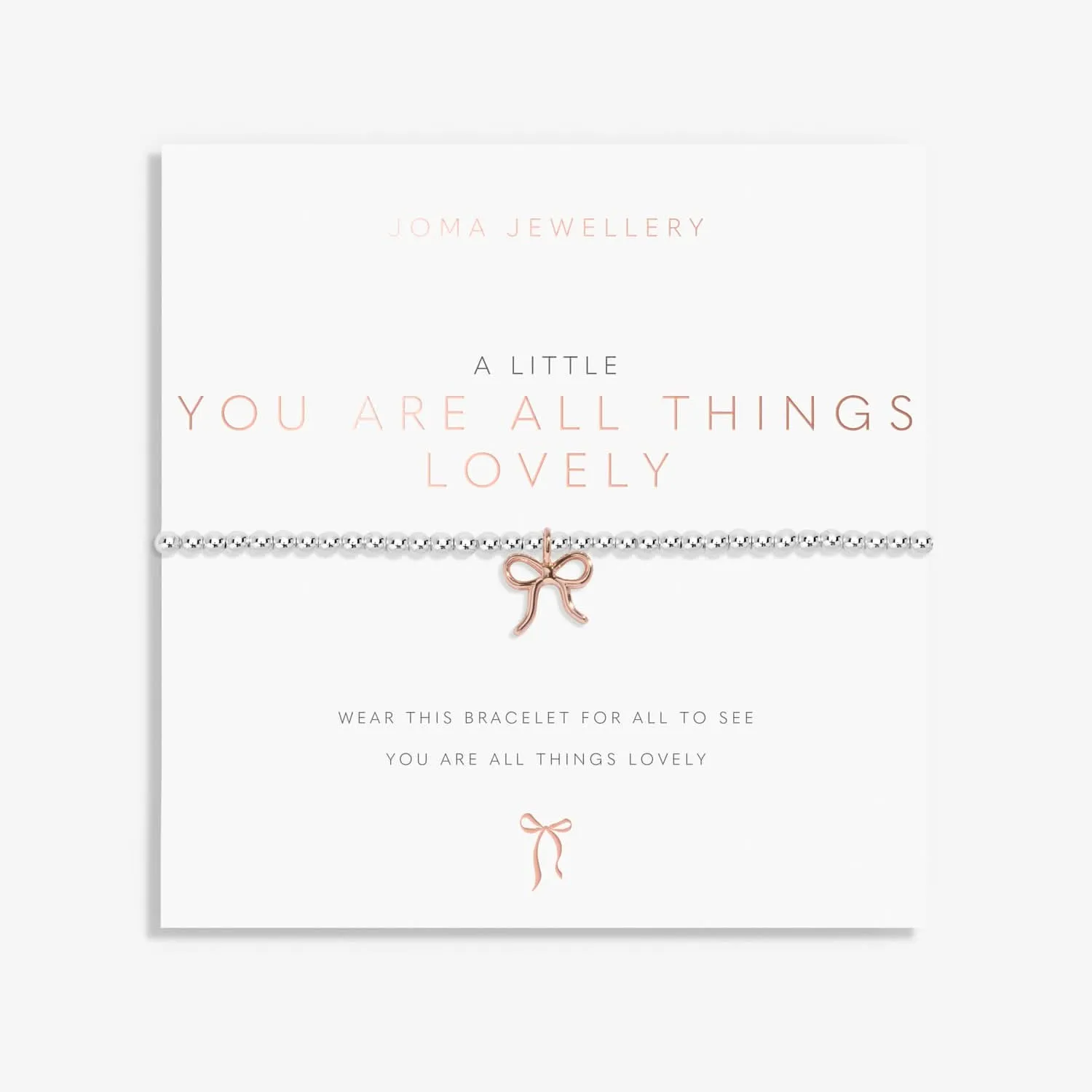 A Little You Are All things Lovely Silver & Rose Gold Plated Bracelet 8160 Joma Jewellery