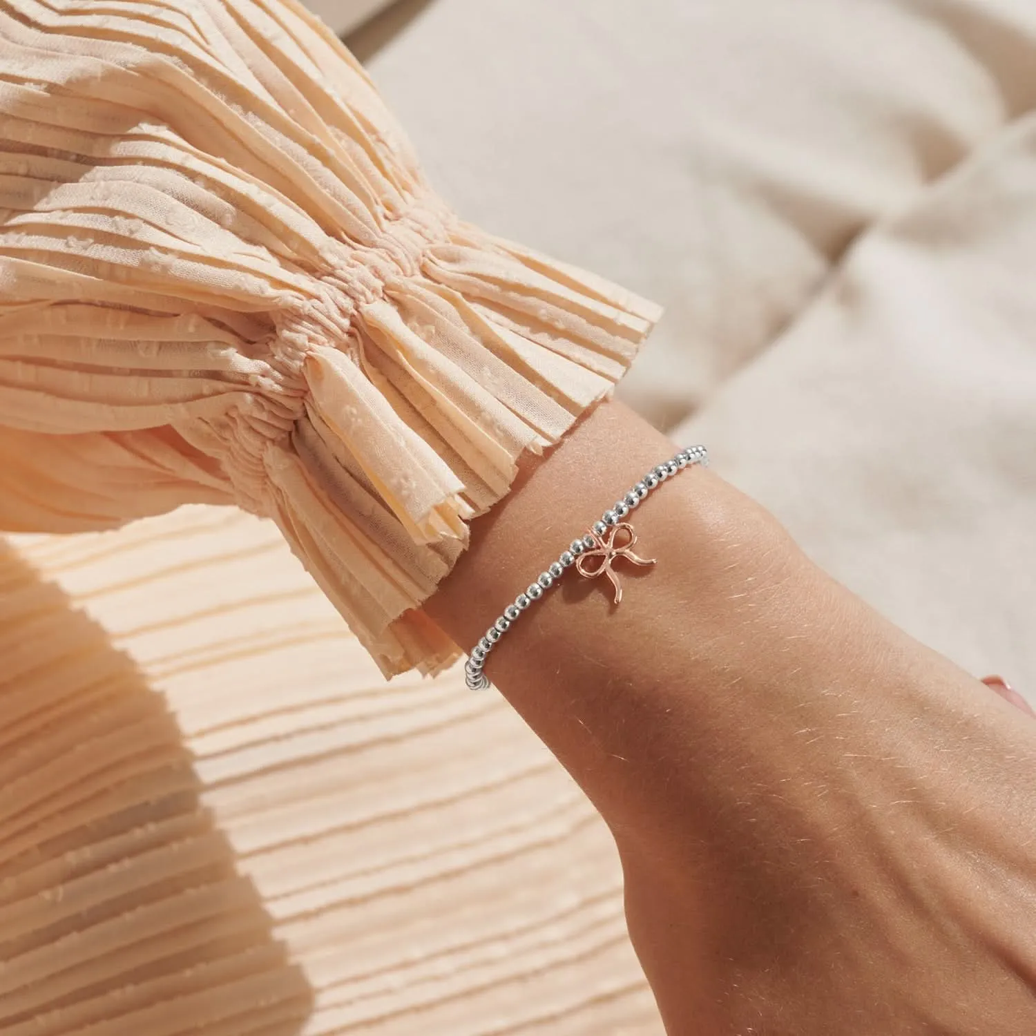 A Little You Are All things Lovely Silver & Rose Gold Plated Bracelet 8160 Joma Jewellery