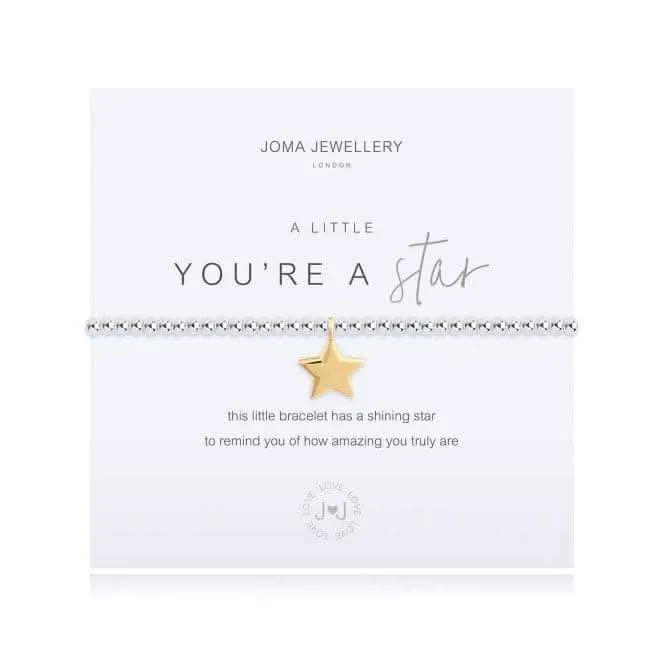 A Little You're A Star Silver Bracelet 17.5cm Bracelet 4084 Joma Jewellery