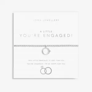A Little You're Engaged! Silver Plated 17.5cm Stretch Bracelet 7002 Joma Jewellery