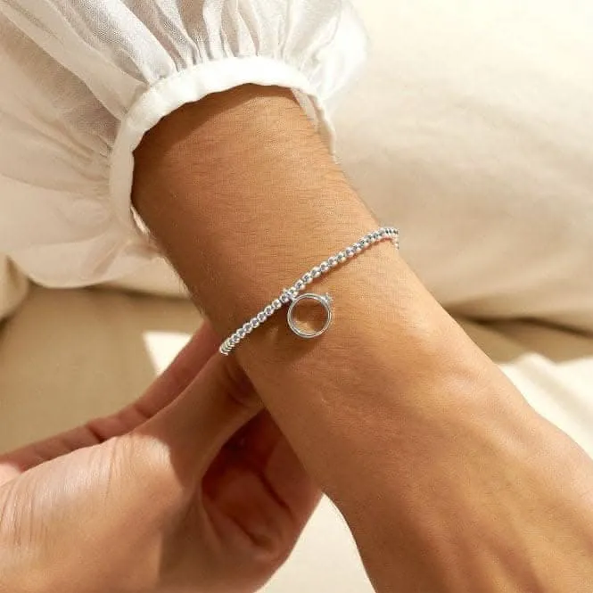 A Little You're Engaged! Silver Plated 17.5cm Stretch Bracelet 7002 Joma Jewellery