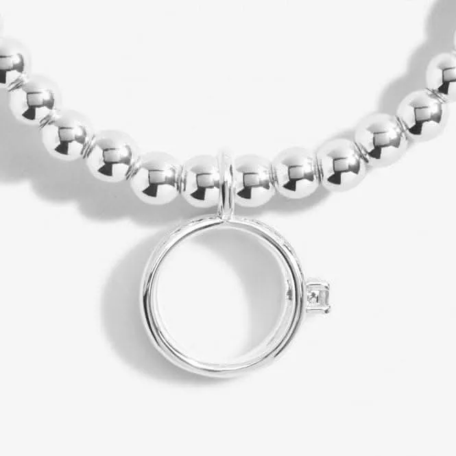 A Little You're Engaged! Silver Plated 17.5cm Stretch Bracelet 7002 Joma Jewellery