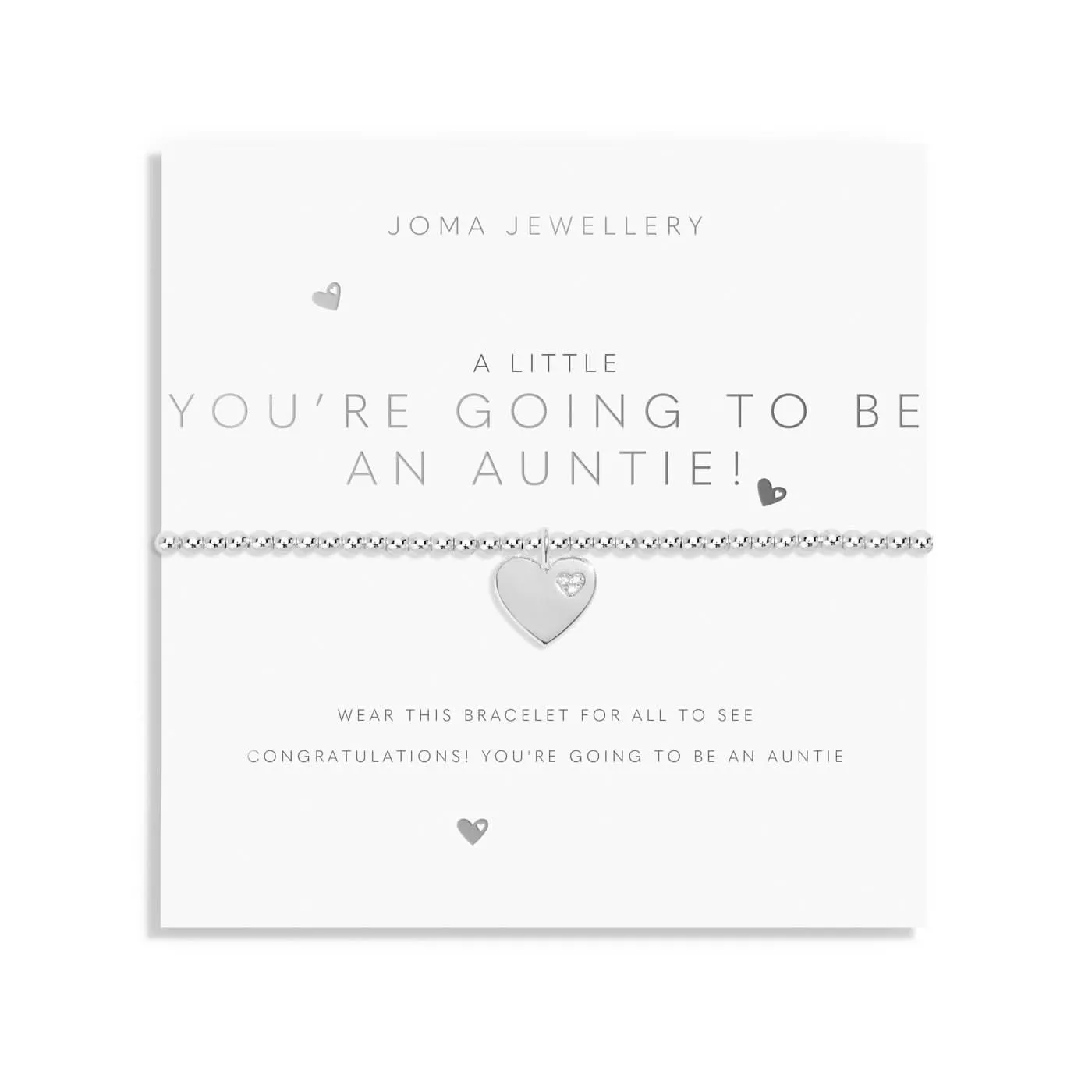 A Little You're Going To Be An Auntie! Silver Plated Bracelet 8168 Joma Jewellery