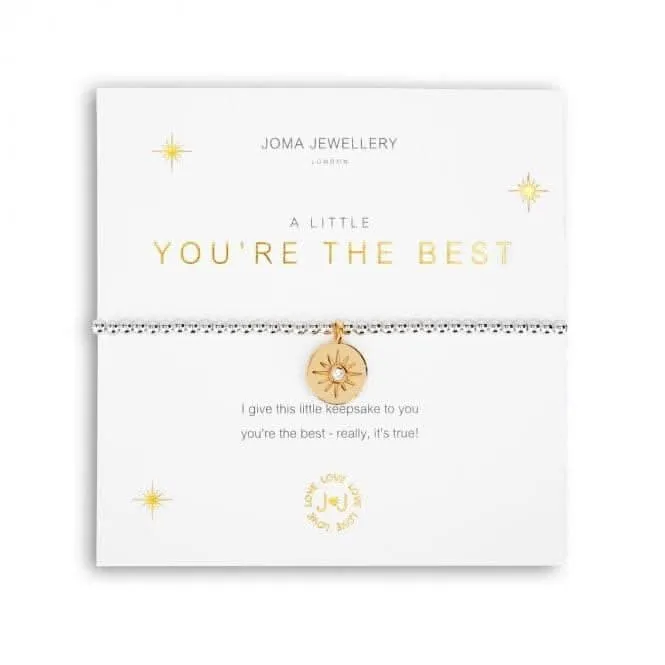 A Little You're The Best Silver 17.5cm Stretch Bracelet 5216 Joma Jewellery