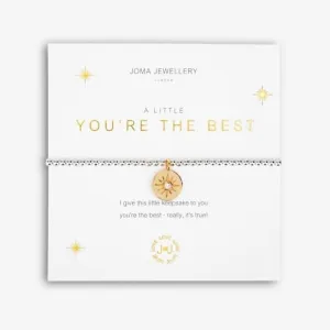 A Little You're The Best Silver 17.5cm Stretch Bracelet 5216 Joma Jewellery