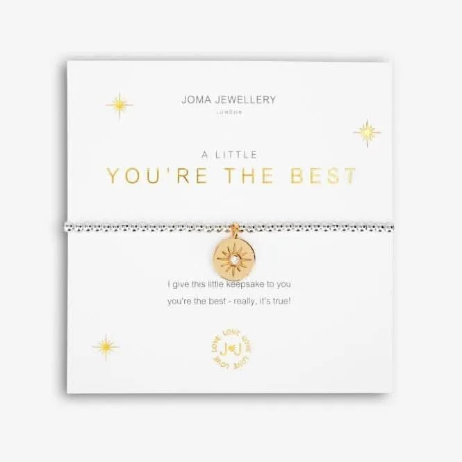 A Little You're The Best Silver 17.5cm Stretch Bracelet 5216 Joma Jewellery
