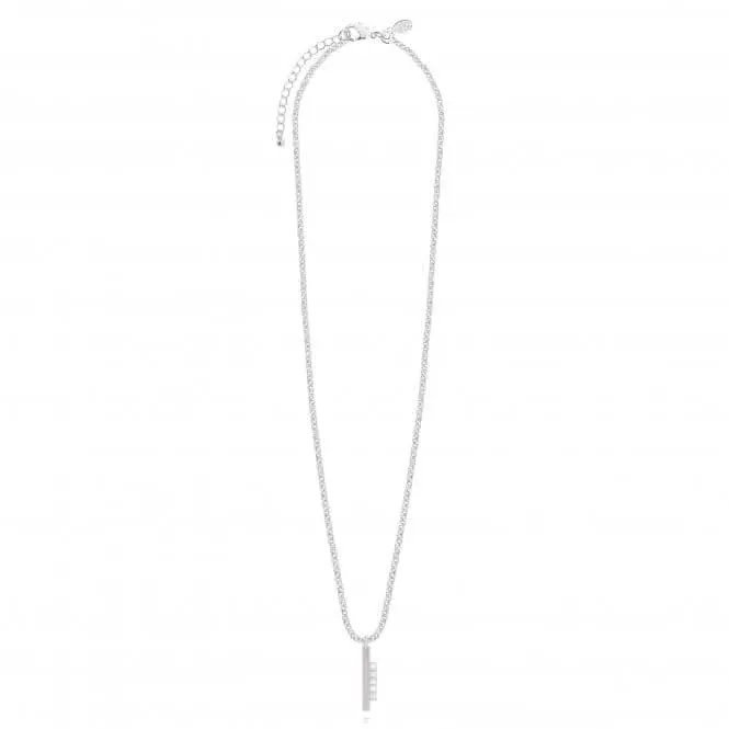 Adeline Silver Pave Bar 46cm   5cm Extender Necklace 4451 Joma Jewellery