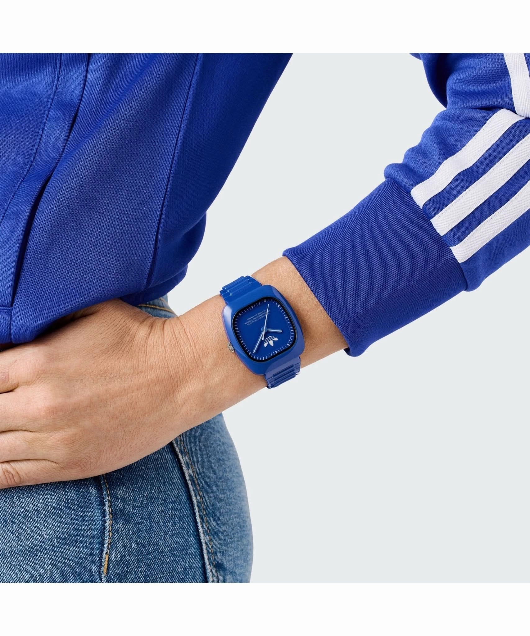 Adidas Unisex Retro Wave Two Blue Watch AOSY24530
