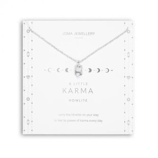 Affirmation Crystal A Little Karma Howlite Silver 46cm Extender Necklace 5265 Joma Jewellery