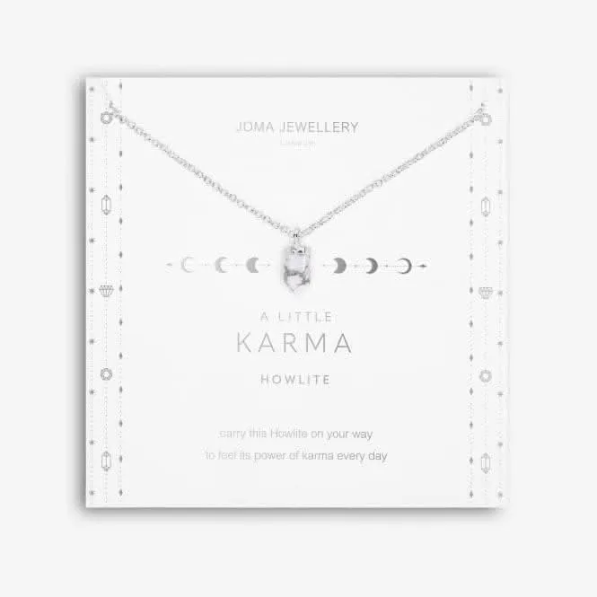 Affirmation Crystal A Little Karma Howlite Silver 46cm Extender Necklace 5265 Joma Jewellery
