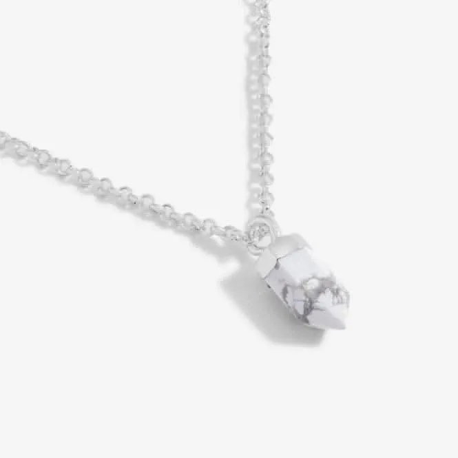 Affirmation Crystal A Little Karma Howlite Silver 46cm Extender Necklace 5265 Joma Jewellery
