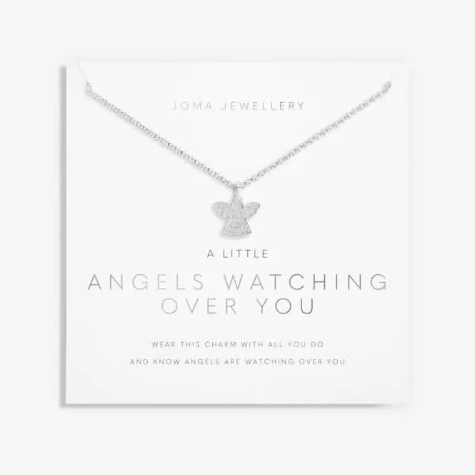 Angels Watching Over You Silver 46cm   5cm Necklace 6112 Joma Jewellery