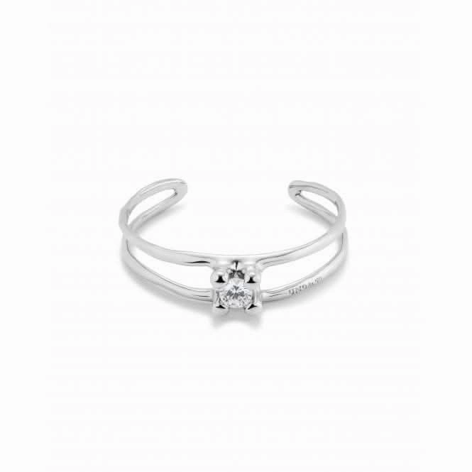 Anima Silver Plated Rigid Central White Zirconia Bangle PUL2432BLNMTL0M Unode50 Jewelry And Accessories