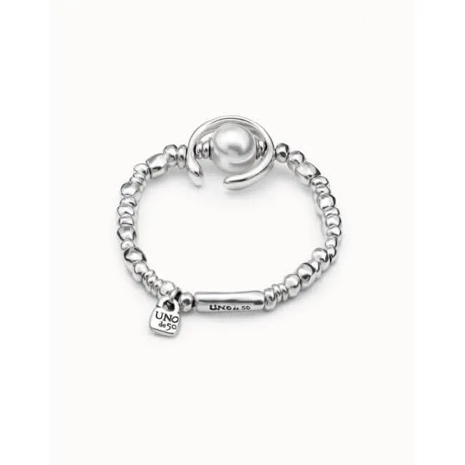 Another Round Oh Oh Oh! White Metal Pearl Shell Bracelet Unode50 Jewelry And Accessories