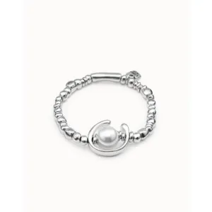Another Round Oh Oh Oh! White Metal Pearl Shell Bracelet Unode50 Jewelry And Accessories