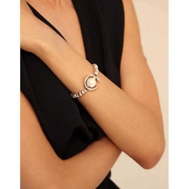 Another Round Oh Oh Oh! White Metal Pearl Shell Bracelet Unode50 Jewelry And Accessories