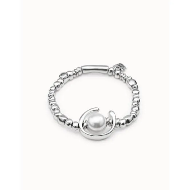 Another Round Oh Oh Oh! White Metal Pearl Shell Bracelet Unode50 Jewelry And Accessories