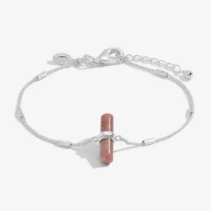 Aura Rhodochrosite Bar Silver 18cm   3cm Extender Bracelet 6297 Joma Jewellery