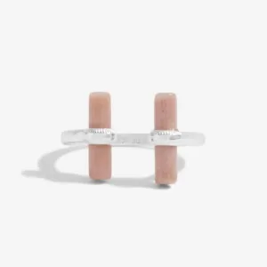 Aura Rhodochrosite Bar Silver Ring 6305 Joma Jewellery