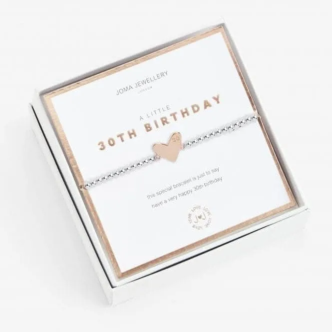 Beautifully Boxed A Little Happy 30th Birthday Bracelet 5077 Joma Jewellery