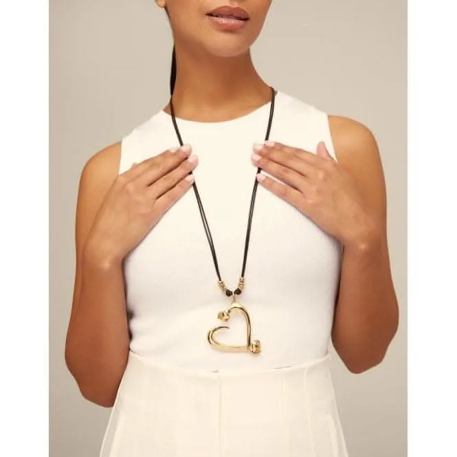 Big Love Golden Leather Necklace Unode50 Jewelry And Accessories