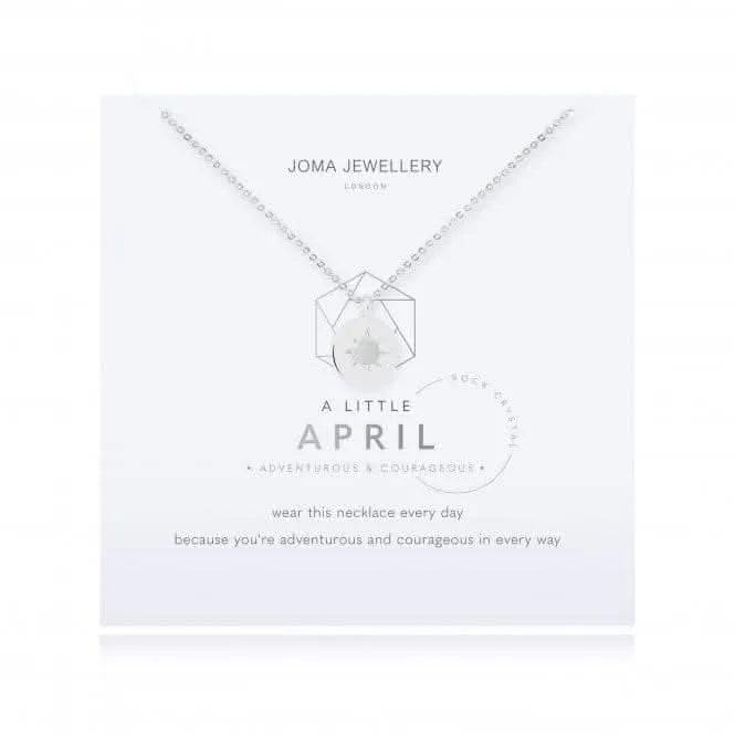 Birthstone a little April Rock Crystal Necklace 4657 Joma Jewellery