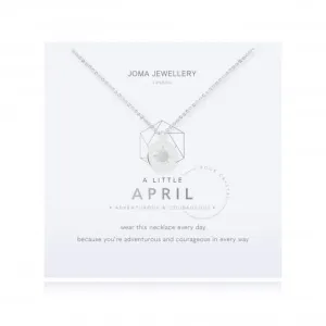 Birthstone a little April Rock Crystal Necklace 4657 Joma Jewellery