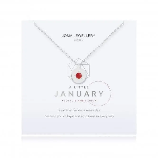 Birthstone a little January Garnet Necklace 4654 Joma Jewellery