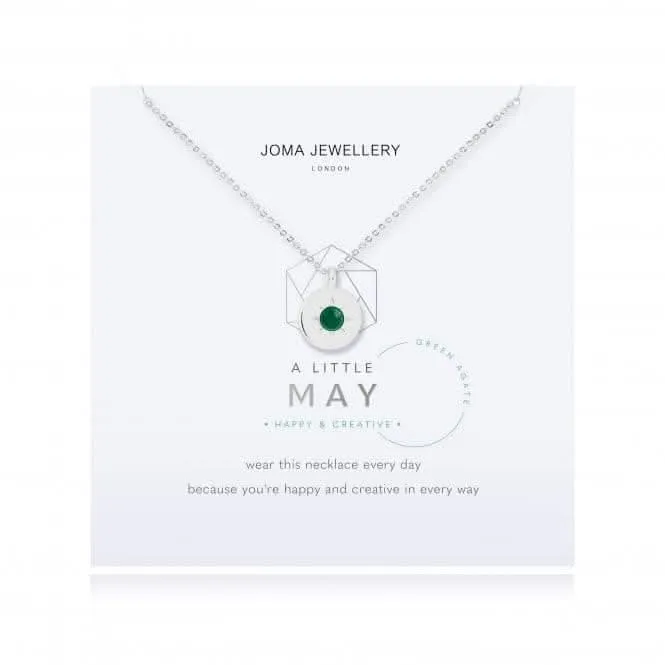 Birthstone a little May Green Agate Necklace 4658 Joma Jewellery