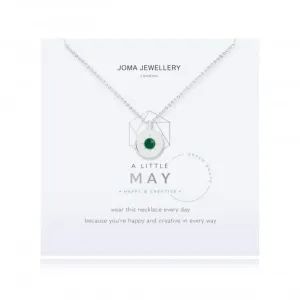 Birthstone a little May Green Agate Necklace 4658 Joma Jewellery