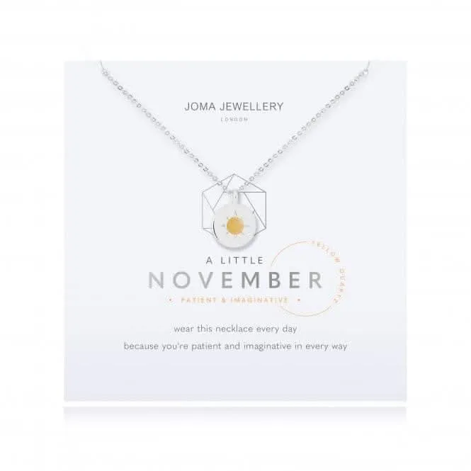 Birthstone a little November Yellow Quartz Necklace 4664 Joma Jewellery