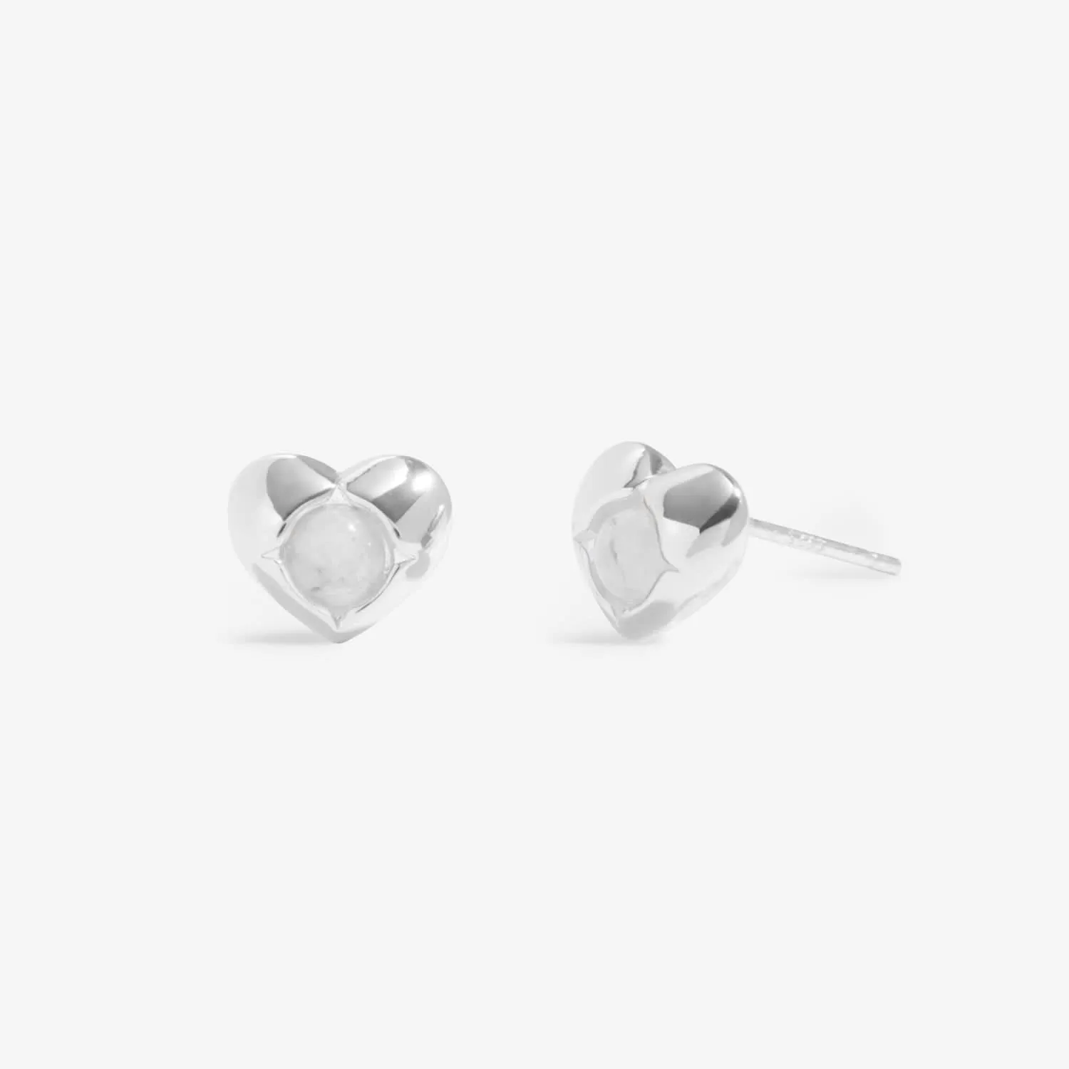 Birthstone April Rock Crystal Silver Plated Earrings 8390 Joma Jewellery