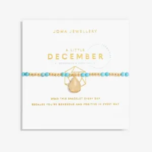 Birthstone December Turquoise Gold 17.5cm Bracelet 6143 Joma Jewellery