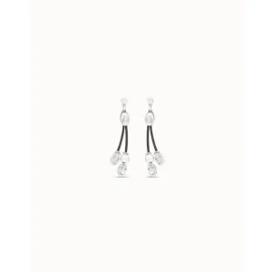 Bond White Leather Pearl Shell Earrings Unode50 Jewelry And Accessories