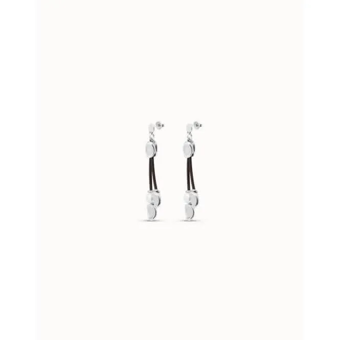 Bond White Leather Pearl Shell Earrings Unode50 Jewelry And Accessories