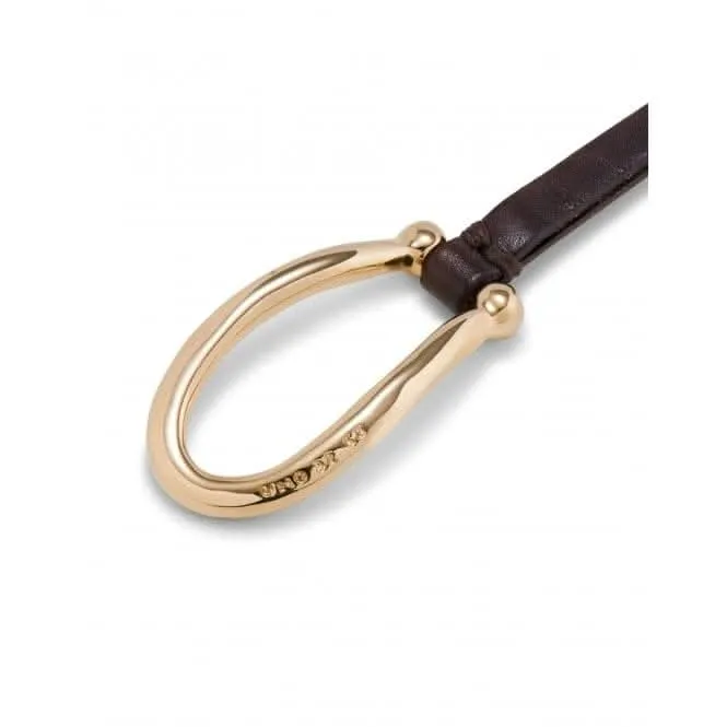 Bruh Leather Large 18k Gold Plated Central Link Bracelet PUL2418MARORO0M Unode50 Jewelry And Accessories