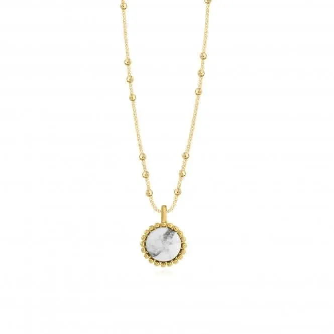 Capri Howlite Gold 46cm   5cm Extender Necklace 4486 Joma Jewellery