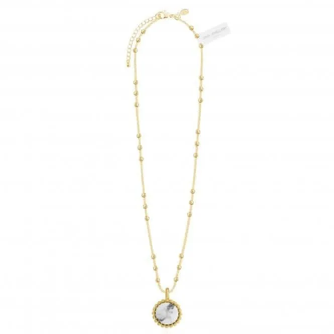 Capri Howlite Gold 46cm   5cm Extender Necklace 4486 Joma Jewellery