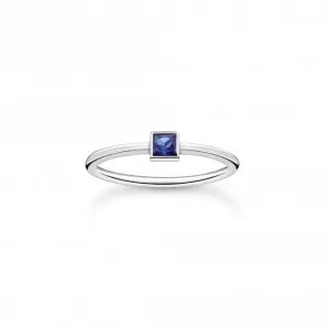 Charming Sterling Silver Blue Stone Ring TR2395-699-32 Thomas Sabo Rings