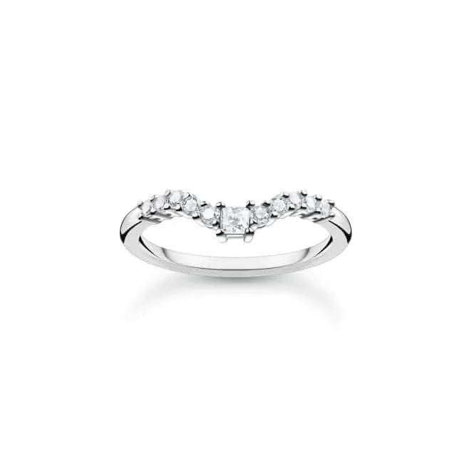 Charming Sterling Silver White Stones Ring TR2398-051-14 Thomas Sabo Rings
