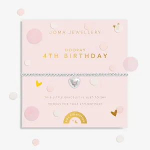 Children's Confetti A Little 4th Birthday Silver Plated Bracelet C840 Joma Jewellery