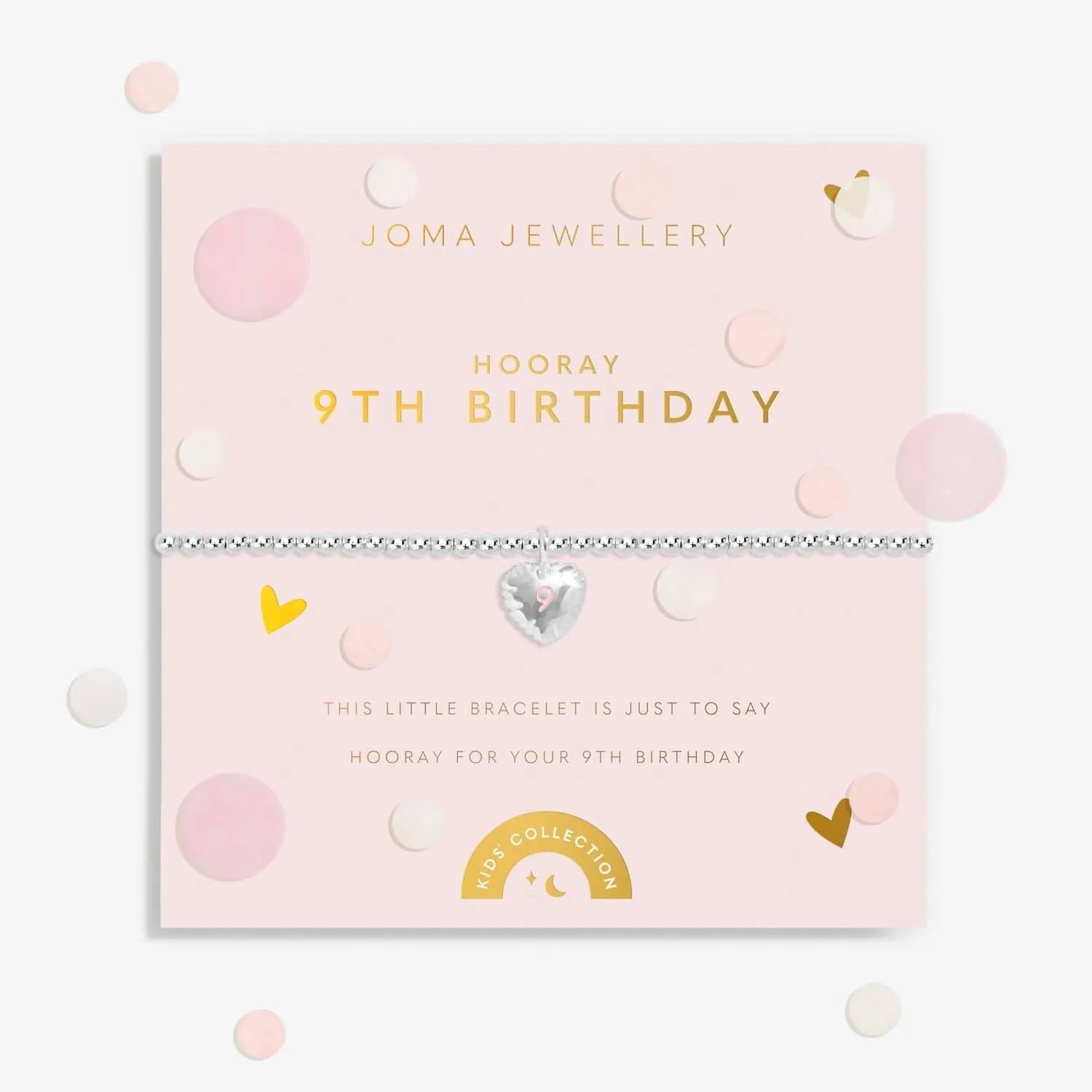 Children's Confetti A Little 9th Birthday Silver Plated Bracelet C835 Joma Jewellery