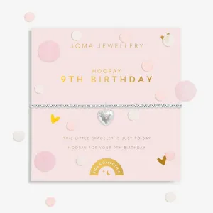 Children's Confetti A Little 9th Birthday Silver Plated Bracelet C835 Joma Jewellery