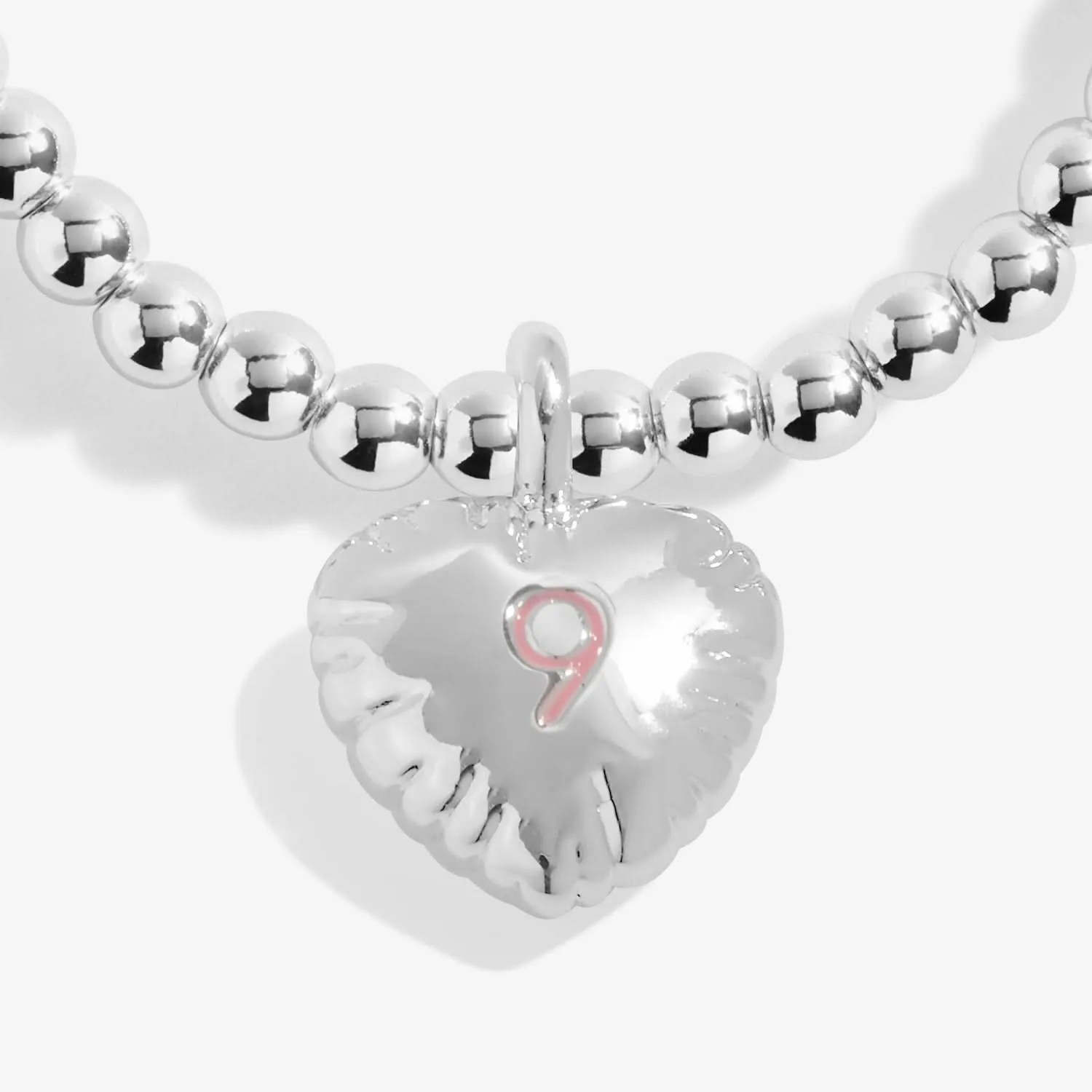 Children's Confetti A Little 9th Birthday Silver Plated Bracelet C835 Joma Jewellery
