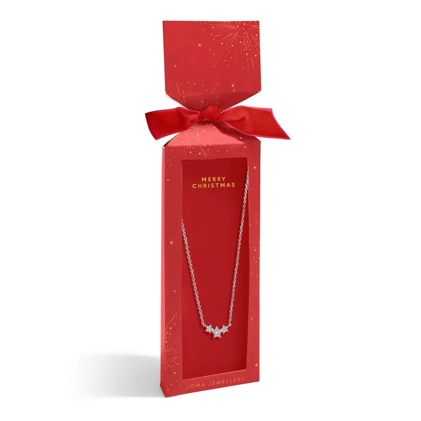 Christmas Cracker Merry Christmas Silver Plated Necklace 7690 Joma Jewellery