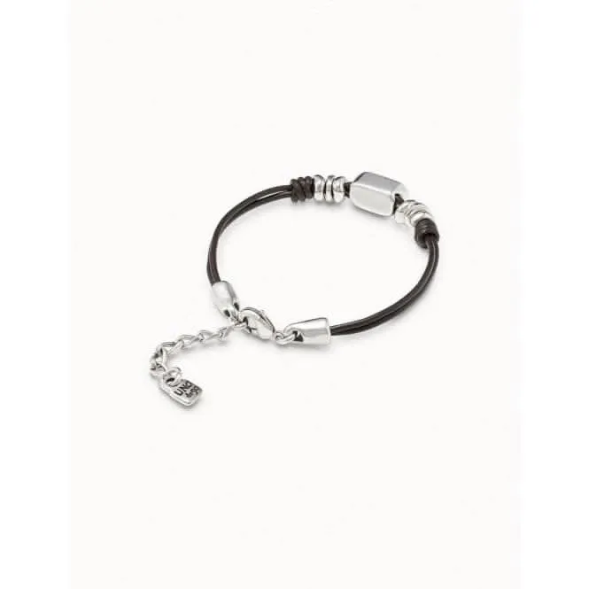 Cocodrile Grey Leather Faceted Crystal Bracelet Unode50 Jewelry And Accessories