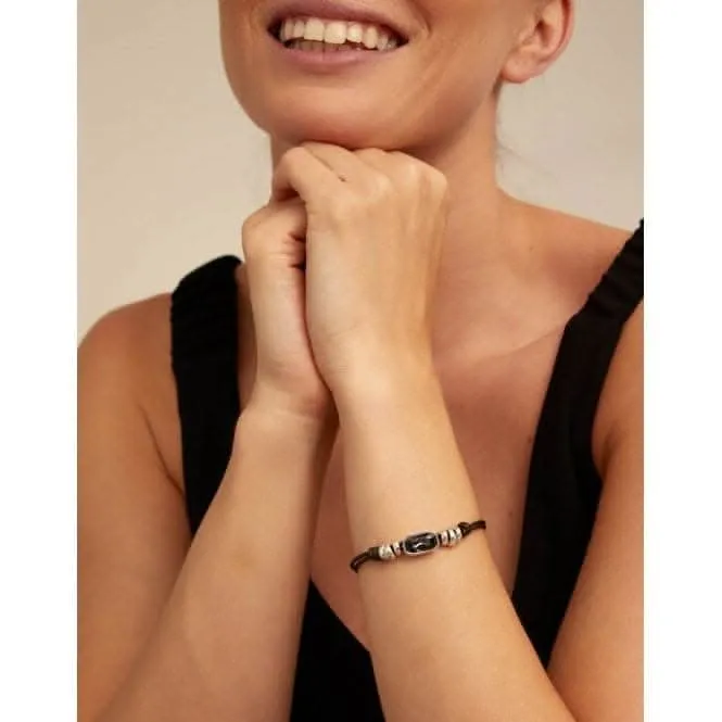 Cocodrile Grey Leather Faceted Crystal Bracelet Unode50 Jewelry And Accessories